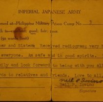 Neil Iovino - letter home